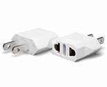 Europe To Usa Outlet Plug Adapter Converter, 2 Pack, Power Travel From E... - £11.70 GBP