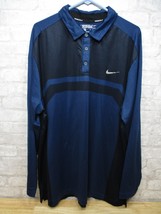 VTG Nike Sweater Adult Size 2XL Blue Black Colorblock Golfer Golf Casual - £21.95 GBP