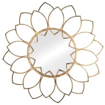 Distressed Antique Bronze Solid Metal Wall Mirror - £114.77 GBP