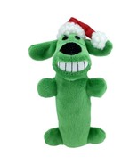 3 Pack Multipet Holiday Dog Toys Santa 6&quot; Green Christmas Squeaker New - $16.39 CAD