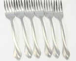 Oneida Tribeca Salad Forks Satin 6 5/8&quot; Stainless Lot of 6 - $48.99