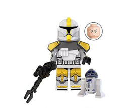 PAPBRIKS Clone Commander Bly with R2 Droid Star Wars Custom Minifigure! - £5.71 GBP