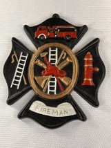 FIRE MARK: Firemen&#39;s Insurance-Cast Iron MCM Vintage - £36.65 GBP