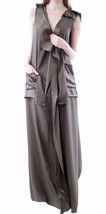 Hamish Morrow Maxi Dress 100% Silk Dark Exclusive Design Green Size Xs - £281.04 GBP