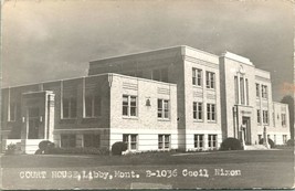 Vtg Postcard RPPC Libby, Montana Court House Building B-1036 Cecil Nixon UNP  S2 - $13.42