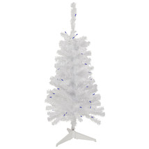 US Seller 3&#39; Woodbury White Pine Slim Artificial Christmas Tree Blue Lig... - £77.96 GBP