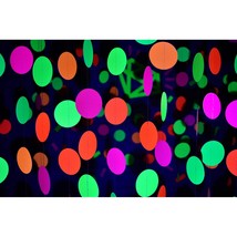 78Ft Neon Paper Garland Circle Dots Hanging Decorations For Birthday Party Weddi - £10.43 GBP