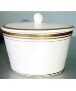Monique Lhuillier Ruban D&#39;or Covered Sugar Bowl by Royal Doulton New - £26.22 GBP