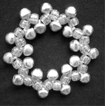 Funky Jingle Bells Bracelet Holiday Charm Christmas Gift Costume Jewelry-SILVER - £7.01 GBP