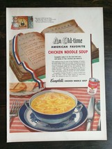 Vintage 1952 Campbell&#39;s Chicken Noodle American Favorite Original Ad  721 - £5.20 GBP