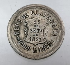 Moneda de 2 Reales Guatemala 1872 En Plata De Ley 900 Rara Pieza - £471.96 GBP