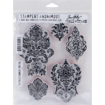 Tim Holtz Cling Stamps 7&quot;X8.5&quot;-Distress Damask - $25.75