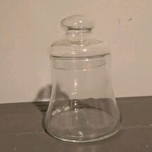 Vintage Christmas Bell Shaped Clear Glass Apothecary Candy Treat Jar 5.75” - $309.29 MXN