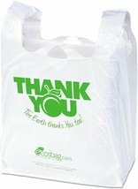 T-Shirt Thank You Plastic Grocery Store Carry Out Bag 1000ct 11.5x6.5x21 - £97.94 GBP