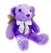 Purple Angel Teddy Bear Keepsake Urn - Personalized Ribbon Option - £24.07 GBP