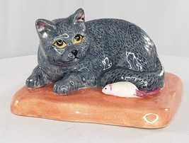Royal Doulton British Shorthair Cat Figurine Animals HTF EUC - $116.86