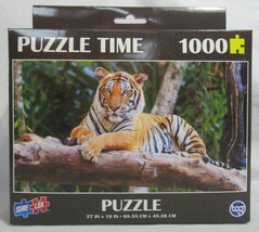 Sure Lox 1000 Piece Puzzle Time BENGAL TIGER Cat size 27&quot; x 19&quot; - £18.64 GBP