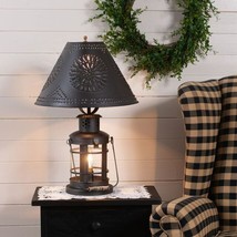Innkeeper's Table Lamp with Chisel Shade in Black Tin image 2