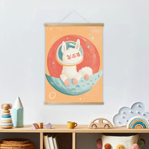 Larissa the Llama Magnetic Wood Frame Hanger by Dancing Littles Jungle - $39.99