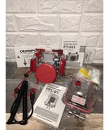 Olympus Tough Red PFL-01 &amp; PT-022 Underwater Camera Cases Bundle Lot Of ... - £205.66 GBP