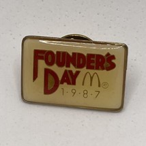 McDonald’s 1987 Founder’s Day Food Restaurant Advertising Enamel Lapel H... - £6.22 GBP