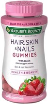 Nature&#39;s Bounty Optimal Solutions Hair, Skin, Nails Gummies (230 Count) - £37.16 GBP