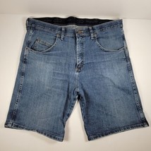 Wrangler Rugged Wear Mens Shorts Size 36 High Rise Dark Wash Blue Denim ... - $17.96