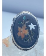 Floral ring Art Deco floral sterling silver women - €99,87 EUR