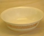 Woodland Brown Corelle Corning Cereal Bowl Brown Outlined Flowers on White - $14.84