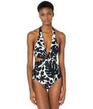 Kate Spade New York 281269 Monstera Knotted Halter Cutout One-Piece - £71.94 GBP