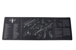 Gun Cleaning Mat for AK47 Breakdown Schematics AK-47 Parts Diagram - £14.29 GBP