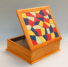 Cajas de madera decorada con mosaico. Joyero decorado. Caja de costura.C... - $3,577.48 MXN