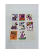 Vintage Halloween Stickers Sheet - Witch Bats Pumpkin &amp; Monster Designs ... - $8.58