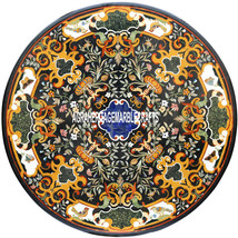 Collectible Marble Round End Table Pietradura Rare Inlay Art Outdoor Decor H3861 - £5,291.88 GBP+