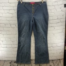 Glo Blue Jeans Womens Sz 16 High Waisted Bell Bottoms Y2K Vintage  - £15.52 GBP