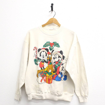 Vintage Walt Disney Mickey Minnie Holiday Merry Christmas Sweatshirt XL - $65.79