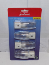 Sunbeam 4 Pack LED Automatic Plug In Sensor LED Night Lights New - £10.16 GBP