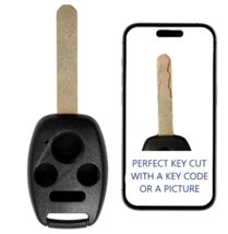 KEY CUT SERVICE + 4 Button Remote Key Shell Case For Honda 2003 - 2013 M... - $18.69