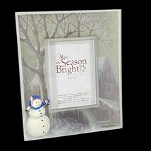 NEW Snowman Christmas Decor Resin Picture Frame 3.5x5 Make The Season Br... - $12.86