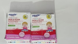 2-EQUATE Children (2-11) Pain Relief Fever Reducer Bubblegum Flavored 4/... - $7.52