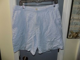 IZOD Striped Blue/White Shorts Linen/Rayon Size 34 Men&#39;s EUC - £15.97 GBP