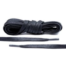 Premium Flat Wax Sneaker Laces (Black with Clear Tips) Kobe Nike Jordan Bred - £7.18 GBP