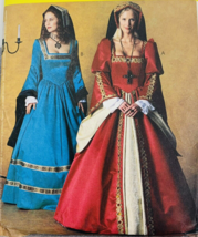 McCall&#39;s 3282 Tudor Dress Costume Pattern Hood Gable Headpiece 18 20 22 Princess - £18.53 GBP