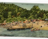 A Summer Day On The Russian River Linen Postcard 1948 Guerneville - $5.94