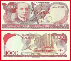 Costa Rica P264f, 1000 Colones, Economist Tomás Soley Güell / bldg  UNC $10 CV! - £4.08 GBP