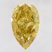 Pear Diamond Natural Fancy Yellowish Brown Loose 0.49 Carat SI2 IGI Certificate - $555.00