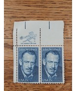 US Stamp John Steinbeck 15c Block of 2 1773 - $1.99