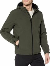 Tommy Hilfiger Men&#39;s Hooded Sherpa Lined Performance Jacket OLIVE SZ M NEW - £148.06 GBP