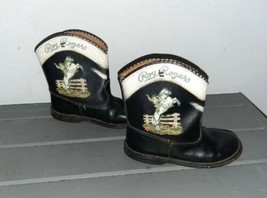 Vintage Roy Rogers &amp; Trigger Child&#39;s Cowboy Boots RARE style BF Goodrich soles - £197.51 GBP