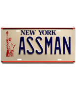 Seinfeld Kramer ASSMAN Replica New York Vanity License Plate Tin Sign Ma... - £5.44 GBP